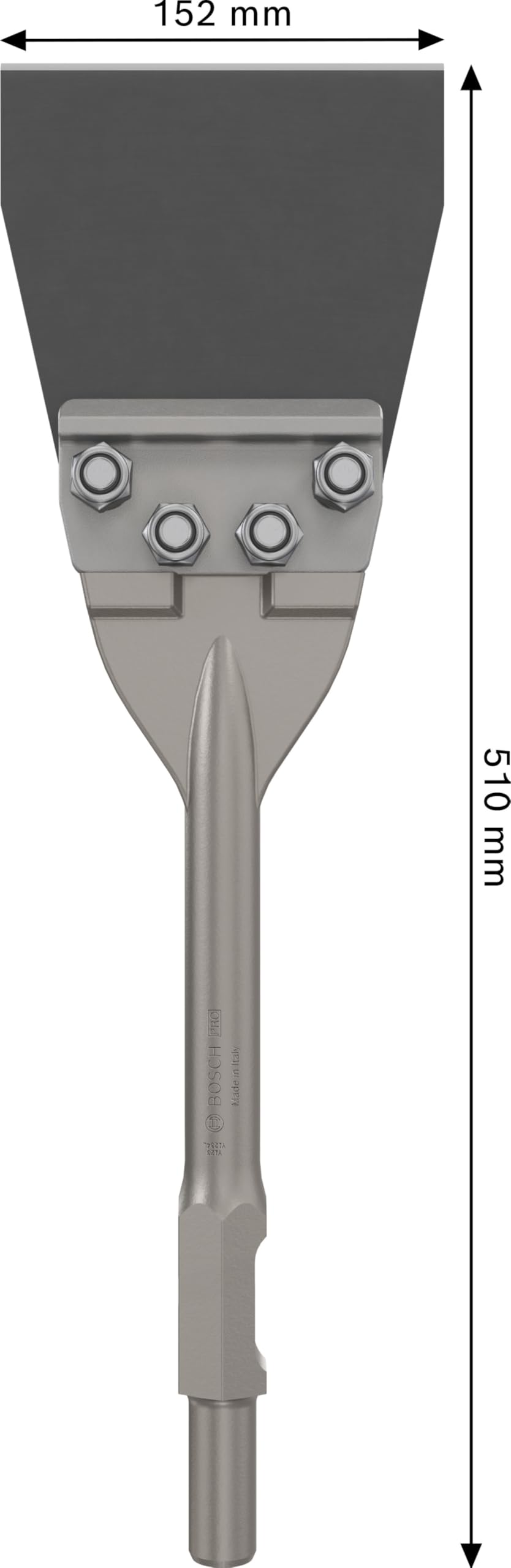 Bosch 1x Rascador de suelo PRO HEX 30 (para Baldosas, Alfombra, 510 x 152 mm, Professional Accesorios Martillos)