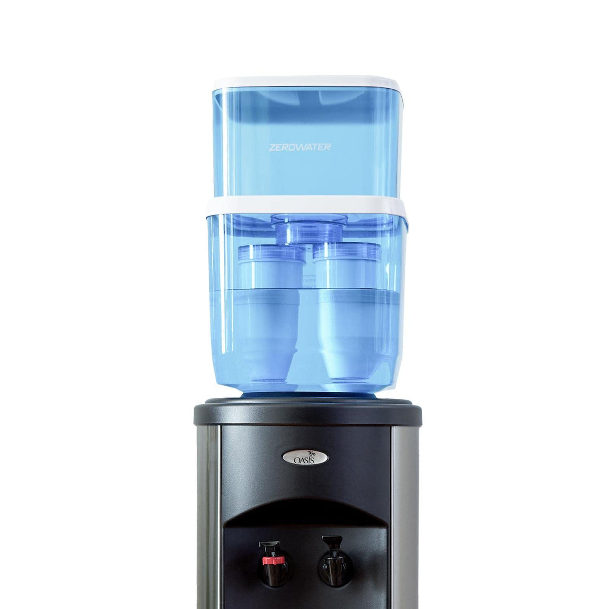 ZeroWater Sistema de filtración de agua de 19 L para dispensadores de agua fría y caliente, Medidor TDS y 2x Filtros Incluidos (no incluye dispensador)