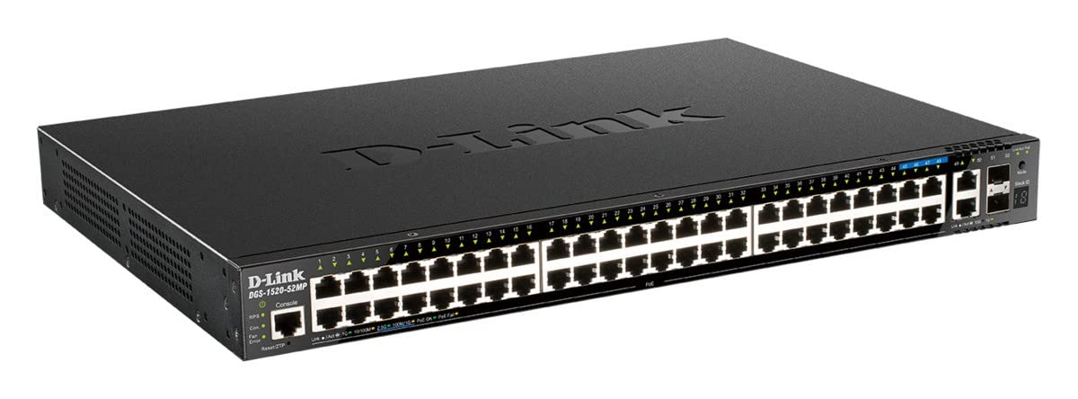 D-Link DGS-1520-52MP/E Switch 44xGbE PoE 2x10 SFP+