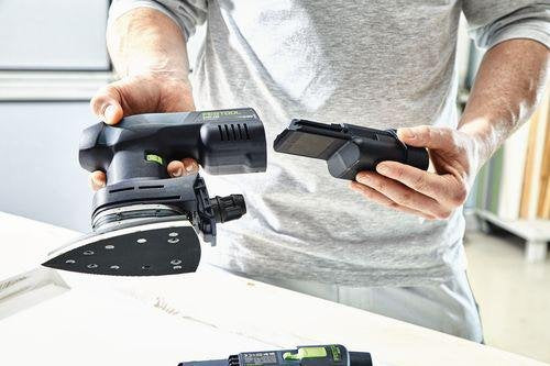 Festool Lijadora delta inalámbrica DTSC 400 3,0 I-Set (con baterías BP 18 Li 3,0, cargador rápido, adaptador de red (incluye cable de alimentación Plug IT), zapata, protector, bolsa de recogida de