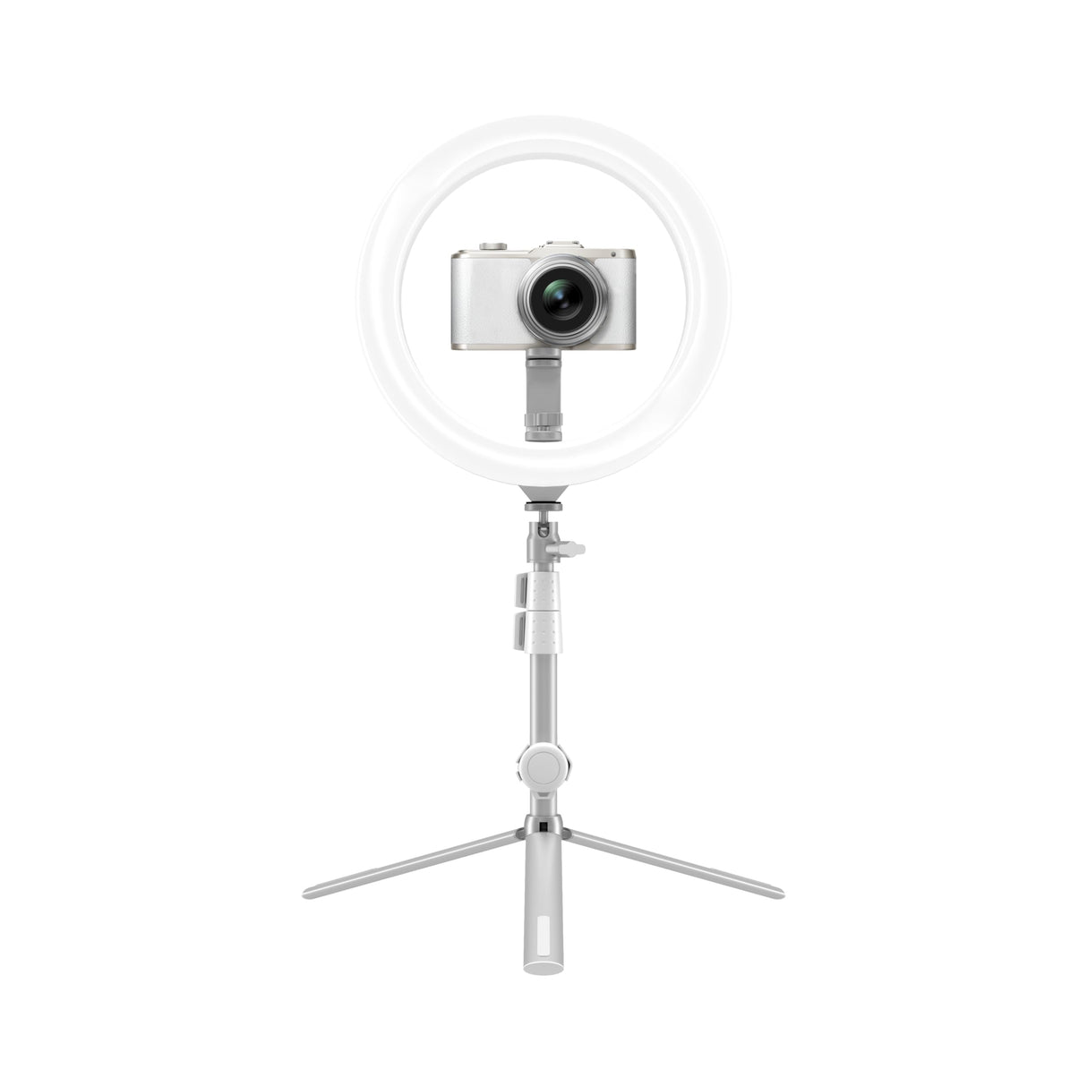 KODAK LED Selfie Ring Light - Trípode, Smartphones de 25 cm de Diámetro, Cámaras DSLR Pequeñas, Cámaras de Acción, Disparador Remoto, Brillo y Balance de Color Ajustables, 1600 Lúmenes - Blanco