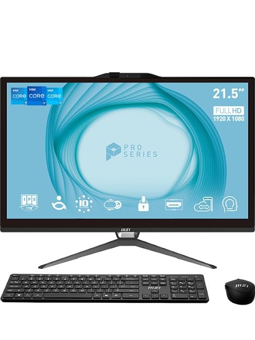 MSI All in One Pro AP222T-217EU 21,5" Intel Pentium Intel Pentium Gold G7400 4 GB RAM 128 GB SSD