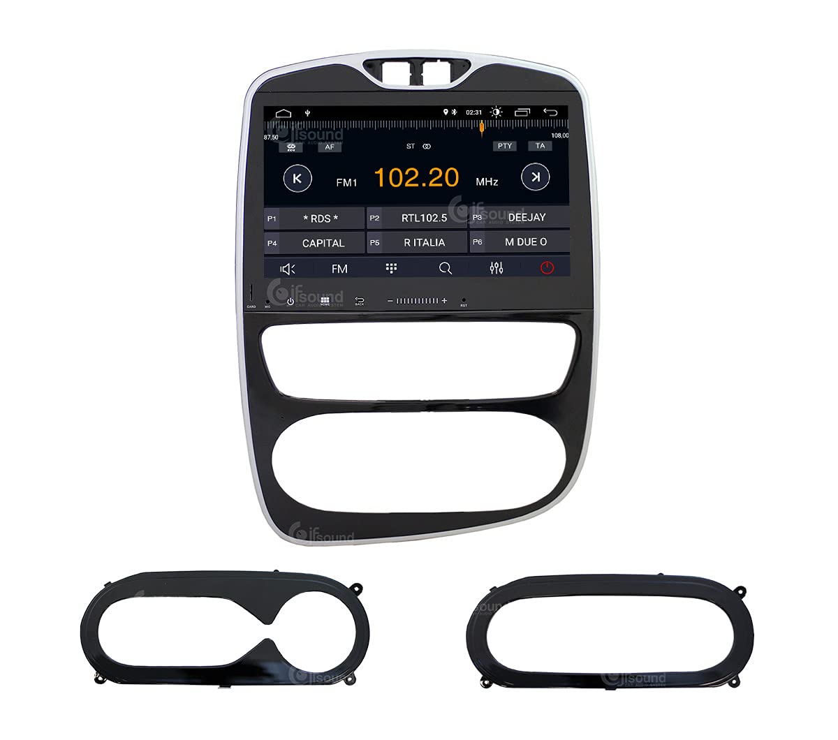 Autorradio de Ajuste Personalizado para Renault Clio Android GPS Bluetooth WiFi Dab USB Pantalla táctil Full HD 10"