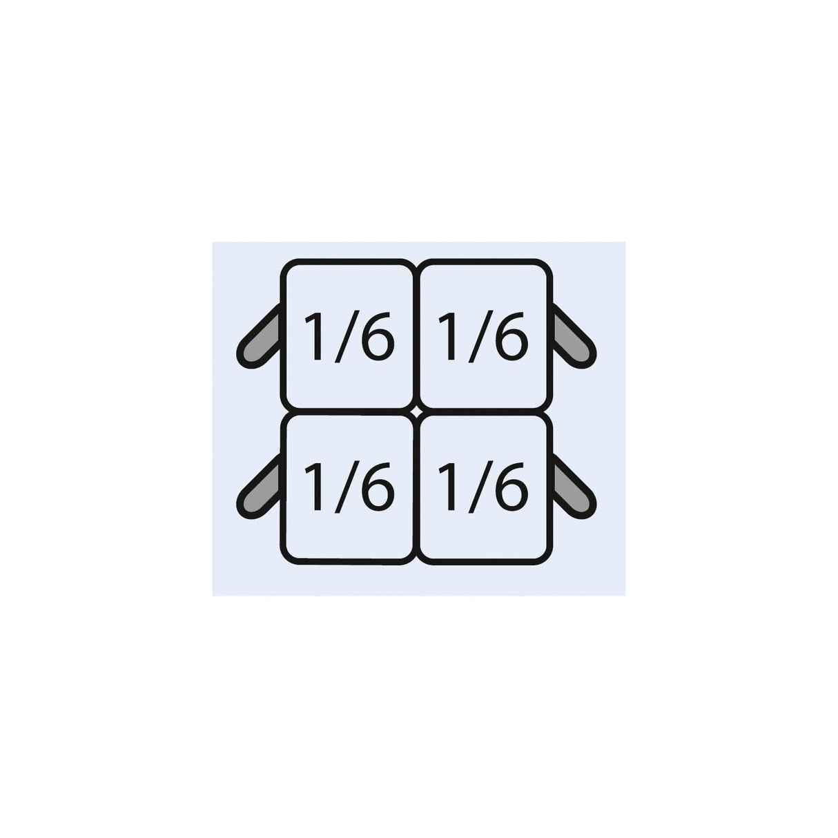 SARO - E7/CPCEXA - Juego de cesta para pasta (4 x 1/6 GN)