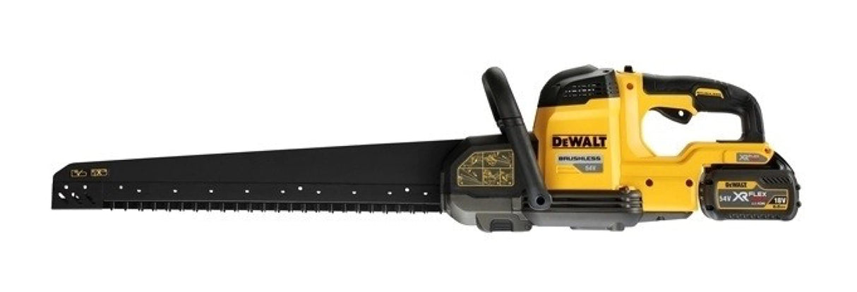 DEWALT DCS398T2-QW - Sierra Alligator® sin escobillas XR FLEXVOLT 54V con 2 baterías 54V/18V Li-Ion 6,0Ah – long. 430mm Hoja Poroton Clase 20 con bolsa DEWALT