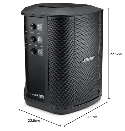 Bose S1 Pro+ Sistema Todo en uno de Altavoz Bluetooth Inalámbrico, portátil y de Alta Potencia, Negro