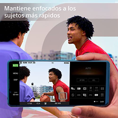 Sony Xperia 5 IV Teléfono Inteligente, OLED de 6.1" 21:9 HDR, Tasa de Refresco de 120 Hz, Entrada de Audio de 3.5 mm, Android 12, Libre, 8 GB de RAM, 128 GB de Almacenamiento, Negro
