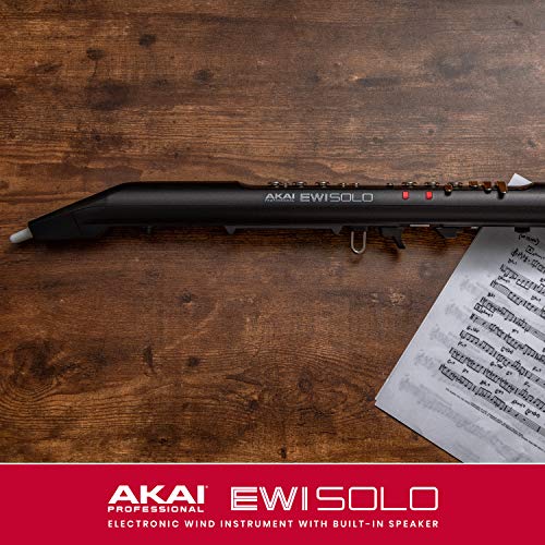 AKAI Professional EWI Solo - instrumento electrónico de viento con altavoz incorporado, batería recargable, 200 sonidos y conectividad MIDI USB