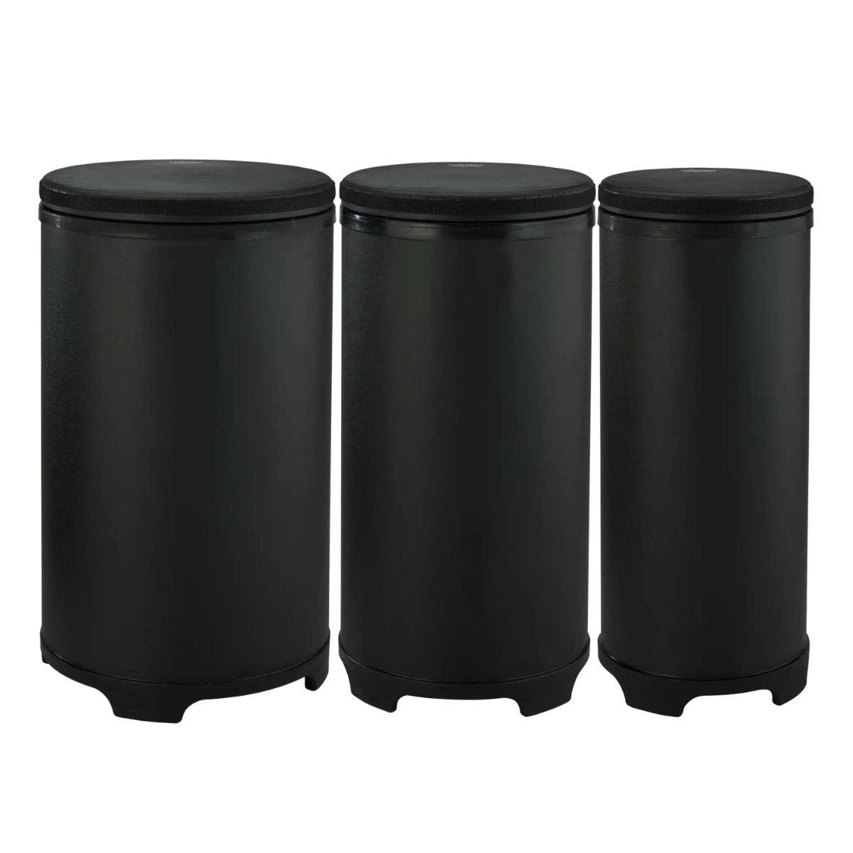 Remo World Percussion Sets Festival Tubano (3 Tubanos 10", 12", 14") Negro Mate DP-25TU-CC-71