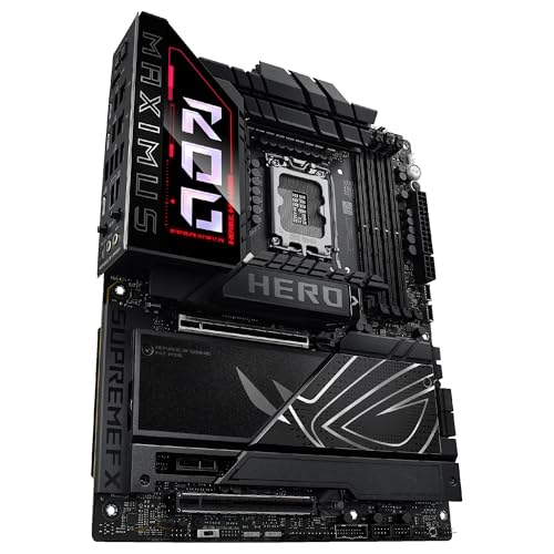 ASUS ROG Maximus Z890 Hero - Placa Base ATX, 22+1+2+2 etapas de Potencia, DDR5, PCIe 5.0 Compatible con GPU de última generación, Seis M.2, WiFi 7, overclocking AI, PCIe Q-Release Slim