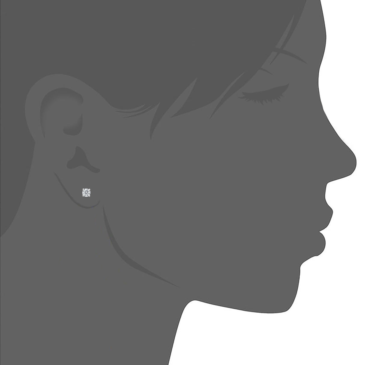 Naava Pendientes para Mujer de Oro Amarillo 9K con Diamante Redondo 0.50 ct