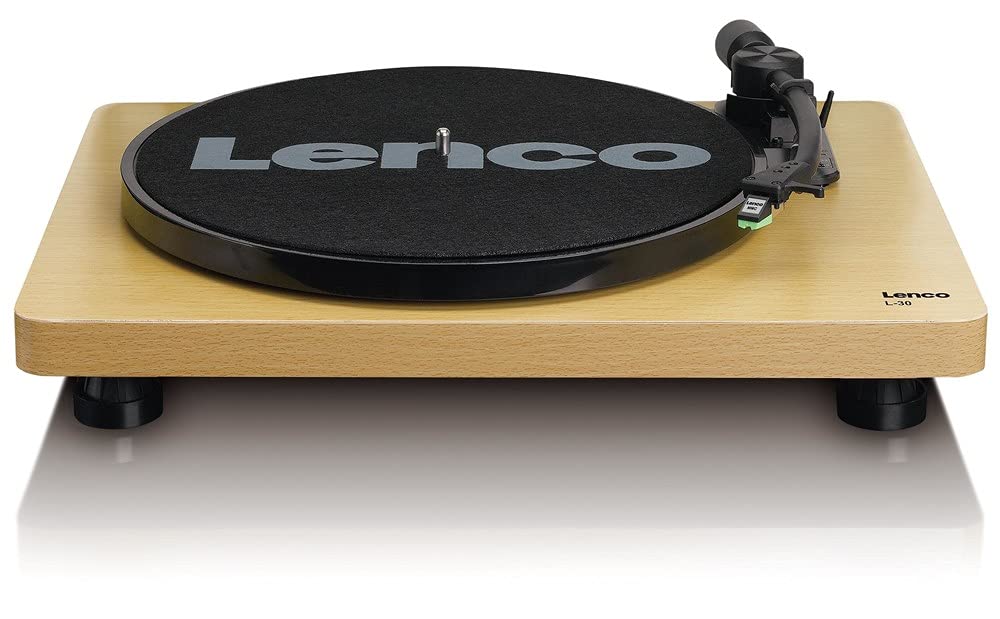 Lenco L-30WD USB - Giradiscos de correa - 33 y 45 RPM - USB - Salida RCA - Digitaliza discos - Preamplificador - Madera, único