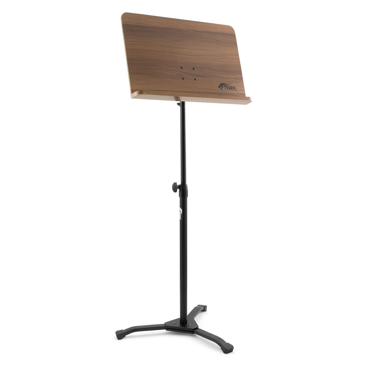 TIGER MUS35-PRO Atril de madera para partituras orquestales con base sólida profesional de metal, ideal para escuelas, orquestas e iglesias