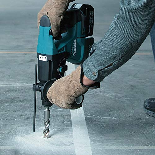 Makita MAKPAC - Martillo combinado con batería para SDS-Plus (18 V, 5,0 Ah, 2 baterías y cargador)