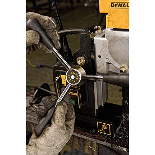 DeWalt DWE1622K-QS Columna electromagnética con taladro morse 1200W 50 mm, Negro y amarillo