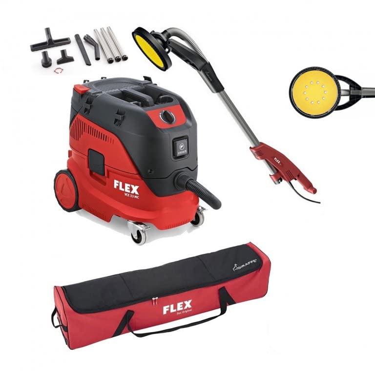 FLEX ELECTROPORTATIF MACH FEST2927 Jirafa GE 5 + Funda + Aspirador VCE 33 L MC Flex – 920043, Rojo