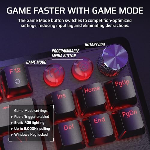 Corsair K70 Pro TKL RGB Magnético-Mecánico con Cable Teclado para Juegos – Interruptores Hiperimpulsores MGX prelubricados – Activador Hall-Effect-Rapid – Hyper-Polling de 8000 Hz – QWERTY NA