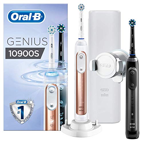 Oral-B Power Genius 10900S Éctrico Cepillos De Dientes De Oro Rosa Y Negro Accionado 890 g