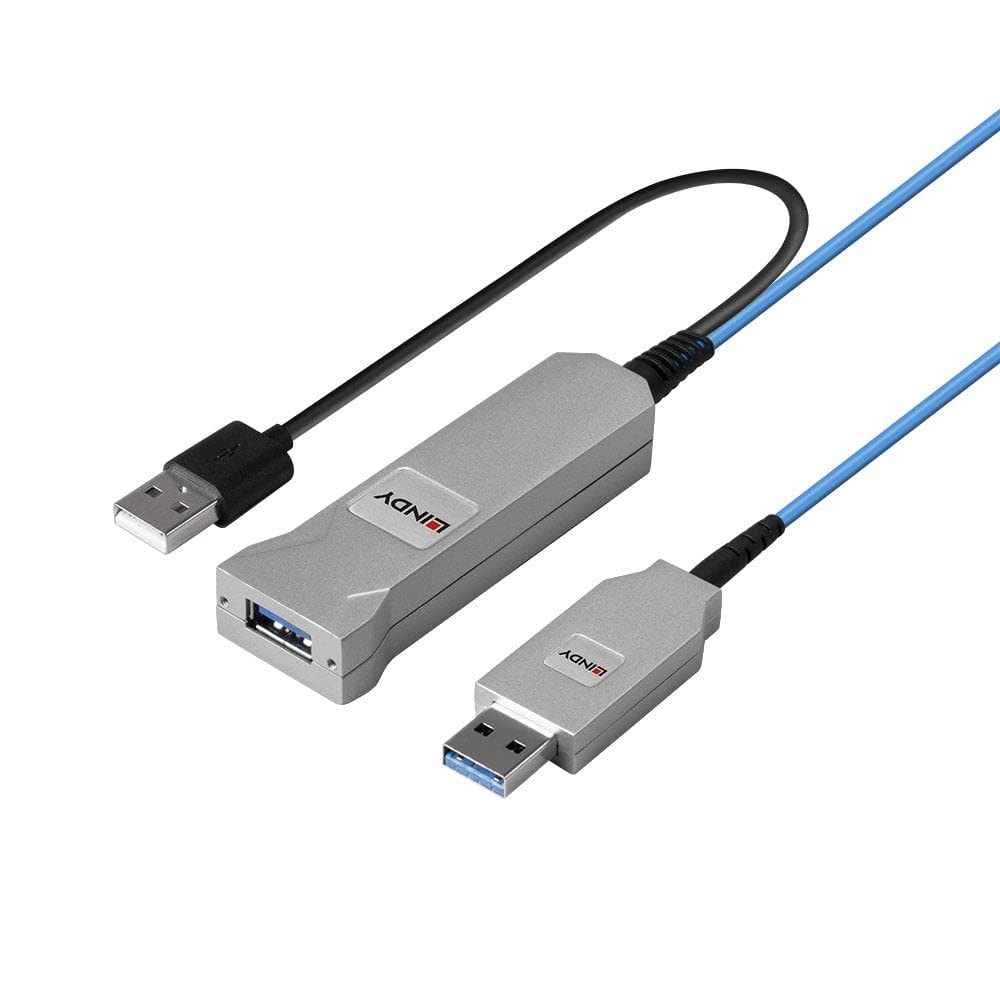 LINDY 43346 Cable USB 3.0 de fibra óptica de 100 m