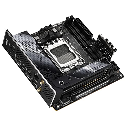 ASUS ROG Strix X670E-I Gaming WiFi - Placa Base ITX (AMD Ryzen AM5, VRM de 10 + 2 Fases, ROG Strix Hive, botón PBO de Modo EZ, PCIe 5.0, DDR5, WiFi 6E, 2 Ranuras M.2, 2 Puertos USB4 de Tipo C)