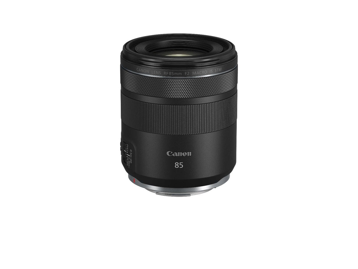 Canon Objetivo Canon RF 85 mm F2 Macro IS STM - Lente estándar Ideal para Retrato, Bokeh y Foto Detalle Incluso con Poca luz, Ligero, Estabilizador óptico 5 Pasos, Compatible con Sistema EOS R, Negro
