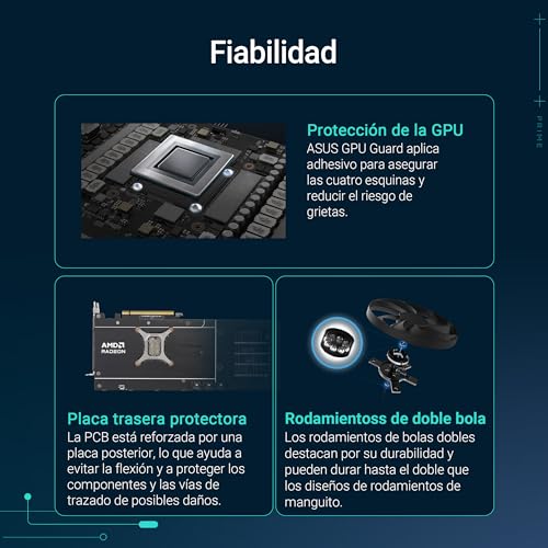 ASUS Prime Radeon RX 9070 XT OC Edition, Tarjeta gráfica (PCIe 5.0, HDMI/DP 2.1, diseño de 2,5 Ranuras, Ventiladores axial-Tech, rodamientos de Ventilador de Doble Bola, BIOS Doble, GPU Guard)