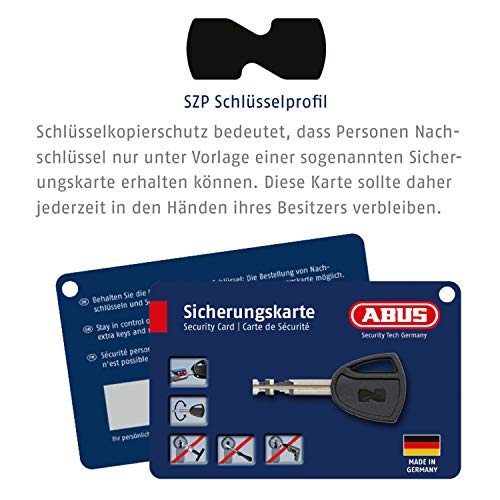 ABUS Candado de granito 37RK/80 SZP Premium para altas exigencias – Mayor protección – Nivel de seguridad 10 – Incluye 2 llaves y tarjeta de seguridad – Negro – 79172 80 mm