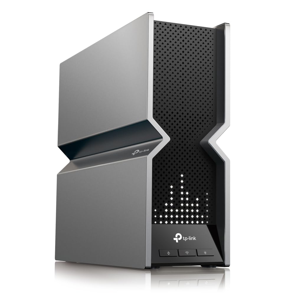 【Nuevo】 TP-Link Archer BE800 - BE19000 Tri Banda Wi-Fi 7 Router |uno de los routers más rápidos con 2 × 10 Puertos G | Pantalla LED|8× Antenas Internas |Red más Segura| VPN,QoS y EasyMesh