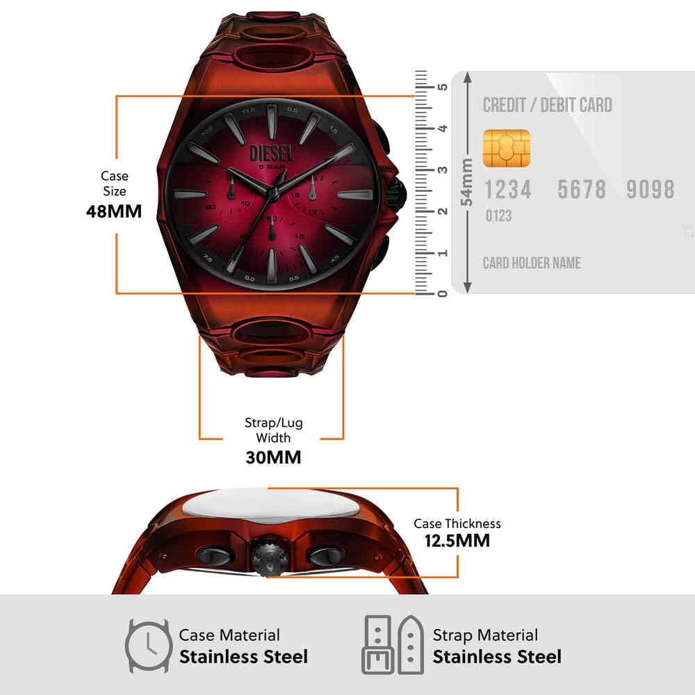 Diesel Reloj Analógico para Hombre de Cuarzo con Correa en Acero Inoxidable DZ4693