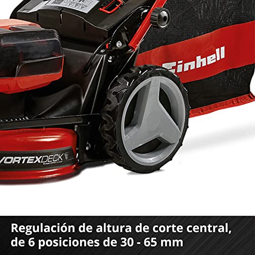 Einhell Cortacésped a batería GE-CM 36/47 S HW Li Kit Power X-Change (36 V, 47 cm ancho de corte, 700 m², autopropulsado, Brushless, función de mulching, con 4x 4,0 Ah baterías, 2x Twincharger)