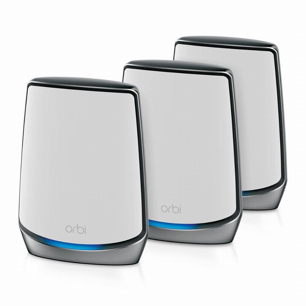 NETGEAR Orbi Mesh WiFi 6 (RBK853) | WiFi Mesh Router con 2 satélites extensores | Cobertura Mesh Tribanda AX6000 para toda la casa de hasta 525 m2 y 100 Dispositivos