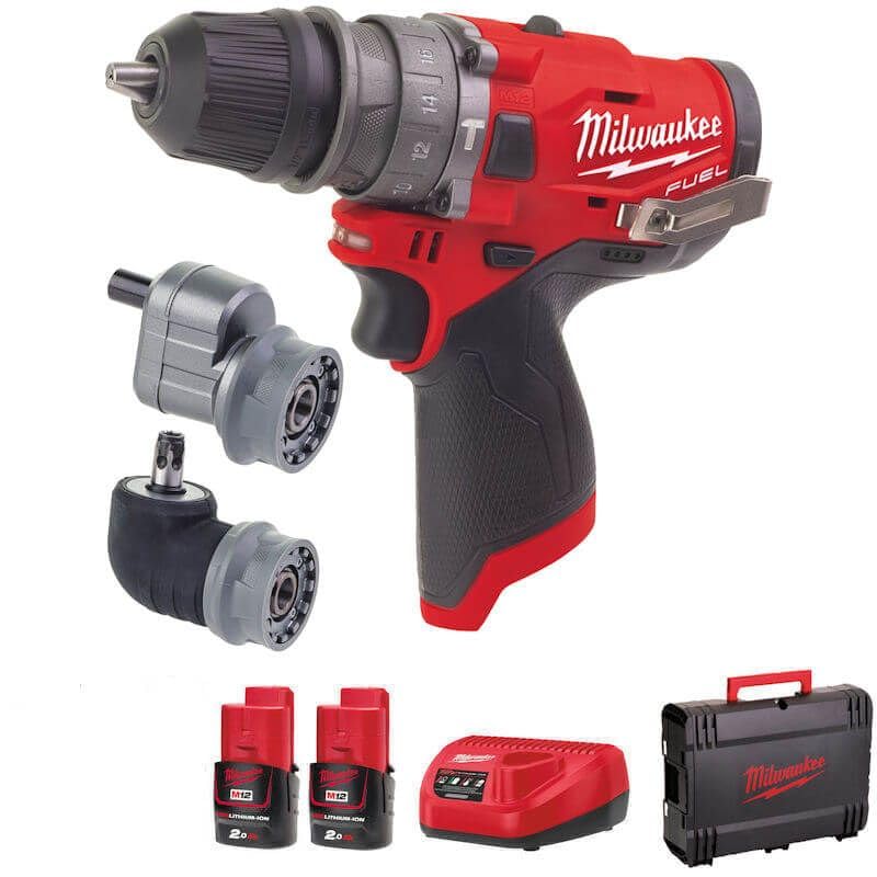 Taladro percutor subcompacto M12 FUEL™ con portabrocas desmontable - M12FPDXKIT-202X