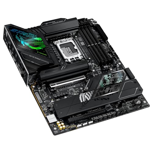 ASUS ROG Strix Z890-F Gaming WiFi - Placa Base ATX, 16+1+2+2 etapas de Potencia, DDR5, PCIe 5.0 Compatible con GPU de última generación, Cinco Ranuras M.2, WiFi 7, AI Overclocking, AI Networking II