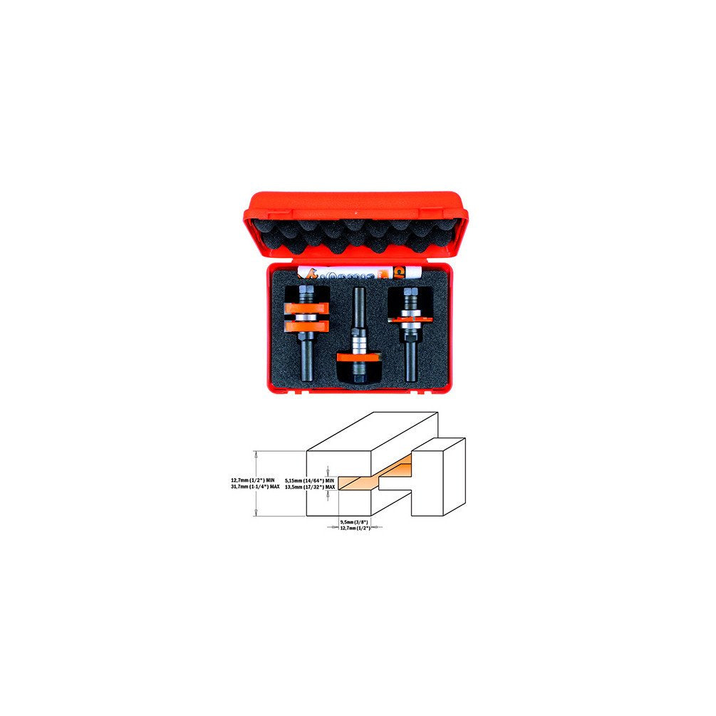 CMT Orange Tools 900.625.11 - Juego de fresas para espigas hw s 12 de 5.15 hasta 13.5 d 41.2