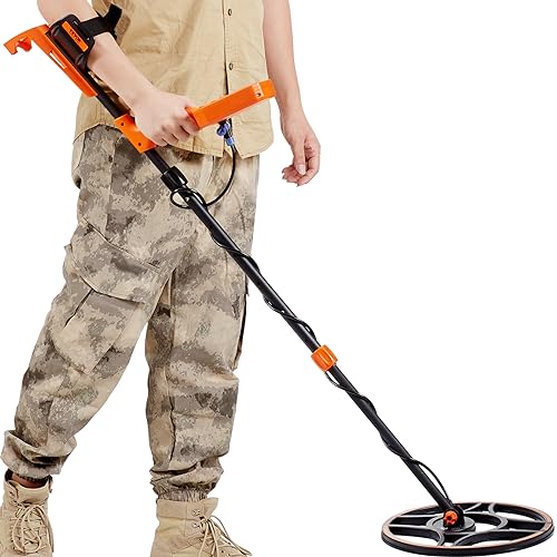VEVOR Detector de Metales Profesional Mango de 99-127 cm Detector Recargable Bobina de Búsqueda 30 cm Pantalla LCD IP68 Impermeable 7 Modos DSP Chip Auriculares Bluetooth para Búsqueda de Monedas Oro