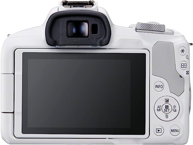 Canon EOS R50 Cámara Mirrorless + Objetivo RF-S 18-45 mm F4.5-6.3 IS STM, Cámara Evil APS-C (24,2 MP) -4 EV, Vídeo 4K 30 fps, Dual Pixel CMOS AF II, Pantalla Táctil de Ángulo Variable, Blanco