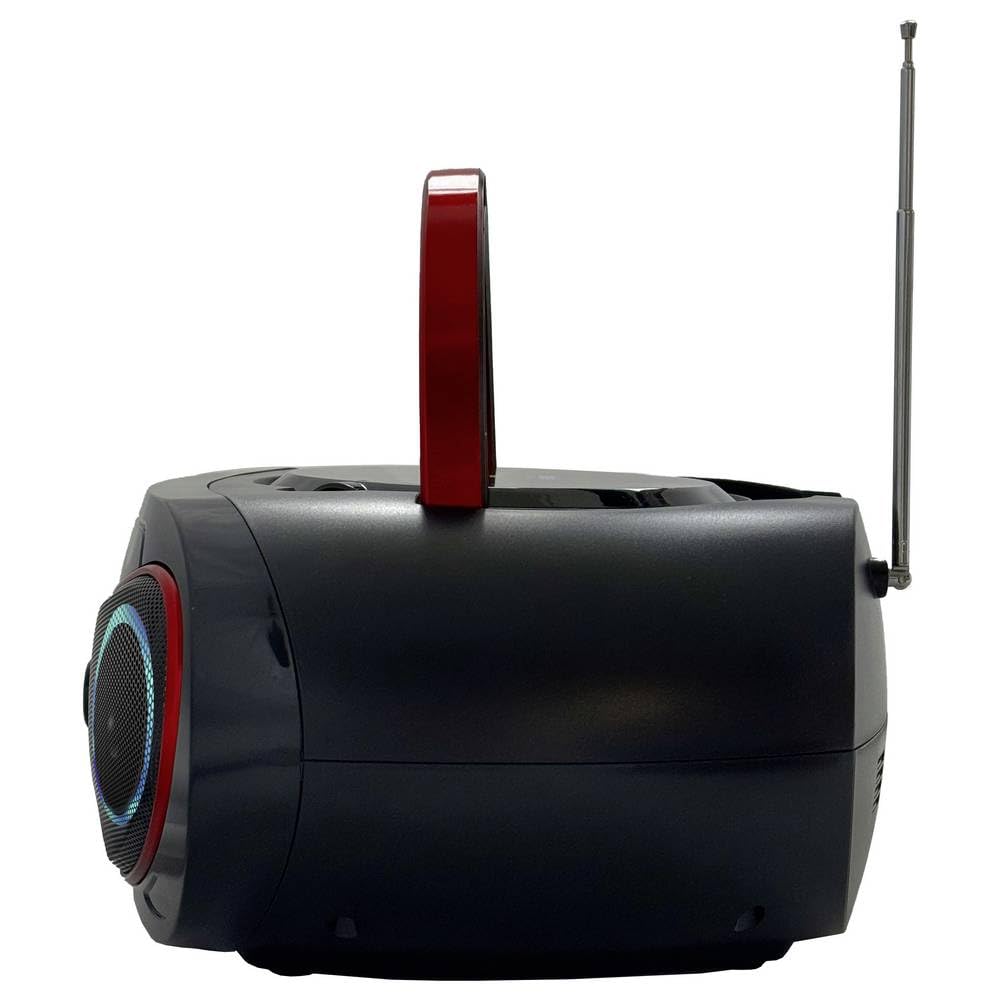 Silva-Schneider MPC 19.4 - Radio FM con Reproductor de CD, AUX, USB, Color Negro y Rojo