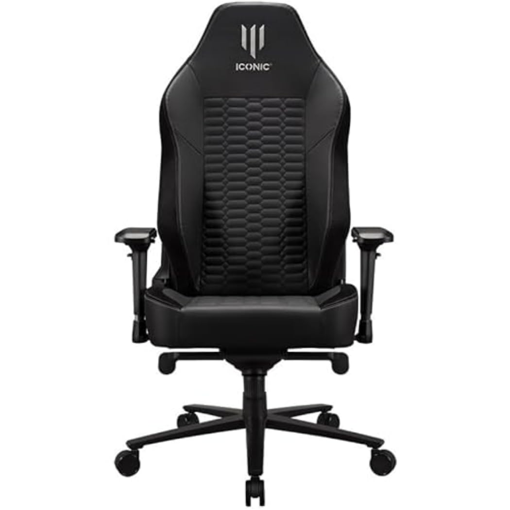 Iconic - Silla Gaming o de Oficina Apollon Classic Black Silver Ghost - Asiento Gamer ergonómico