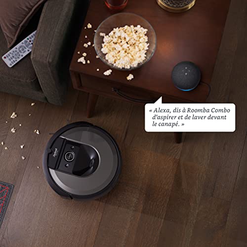 iRobot Roomba Combo i8 Robot Aspirador y Friegasuelos 2 en 1 Cepillos Goma antienredos Ideal Mascotas Mapeo avanzado y selección Zonas Navegación Inteligente Recarga y reanuda Control por Voz y App.