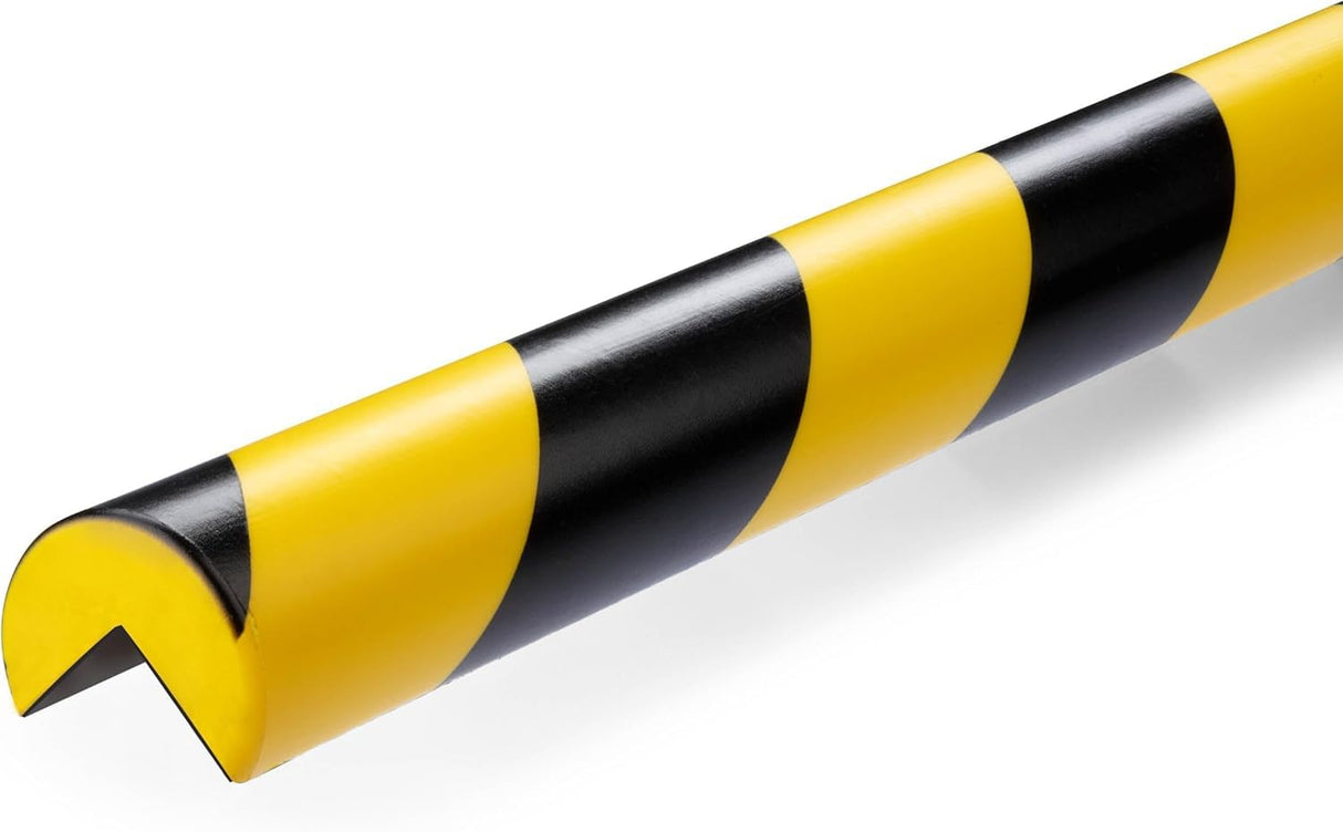 Durable Perfil protector de esquina C25R magnético, 1 m, paquete de 5 unidades, color amarillo/negro, 1110130