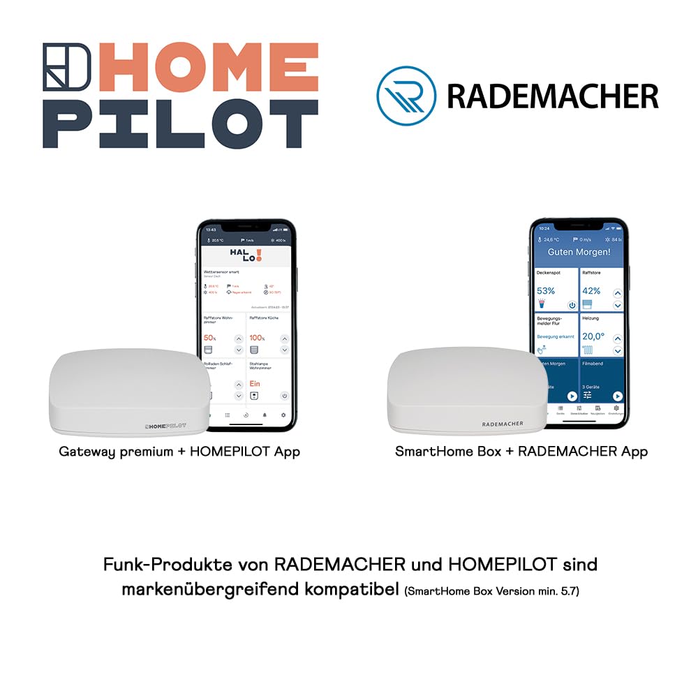 HOMEPILOT - Enrollador cinta RolloTron Classic Smart | Control cómodo persianas. Accesorio persianas Smart Home - ¡instalación posterior! Capacidad carga: 45 kg