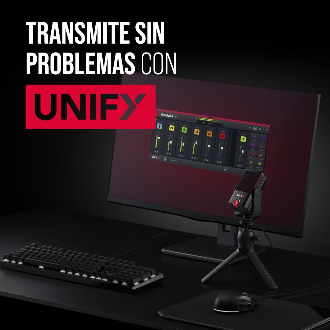 RØDE XCM-50 Micrófono de condensador USB profesional RØDE X XCM-50 y solución de mezcla virtual para streamers y jugadores
