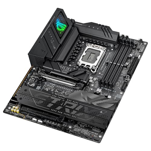 ASUS ROG Strix B860-F Gaming WiFi, Placa Base ATX, preparada para PCs con IA Avanzada, 16+1+2+1 etapas de Potencia, Ranuras DDR5, PCIe 5.0, Cuatro Ranuras M.2, WiFi 7, iluminación Aura Sync RGB