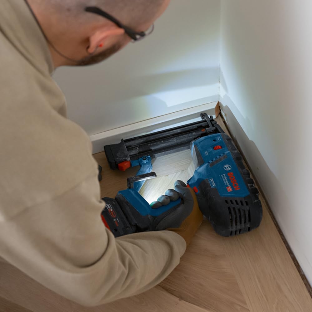 Bosch Professional 18V System clavadora madera batería GNH 18V-50 M (modo disparo por impacto simple, apto para clavos: 16-54 mm, 1,2 mm y ángulo de clavado de 0°, sin baterías ni cargador)