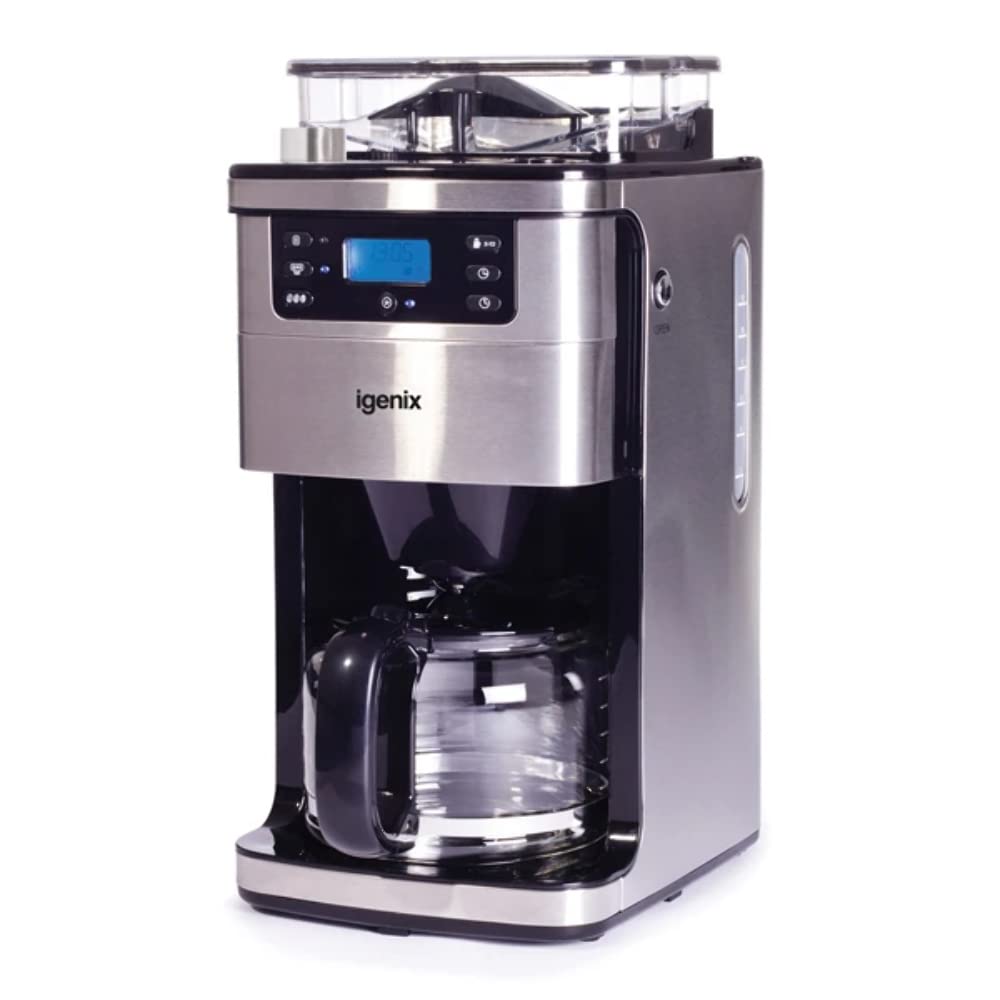 Igenix IG8225 12-Cup Bean to Cup Coffee Maker, 1.5 L, 1050 W by Igenix