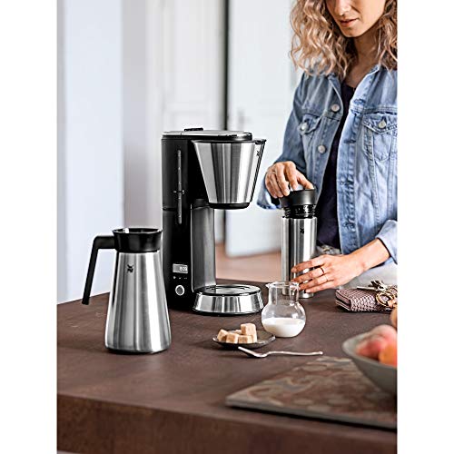 WMF Kitchenminis - Cafetera Aroma de goteo con termo, cafetera de filtro para hasta 5 tazas de café, vaso térmico 350 ml, programa antical, indicador agua, display digital, filtro extraible, 760 W