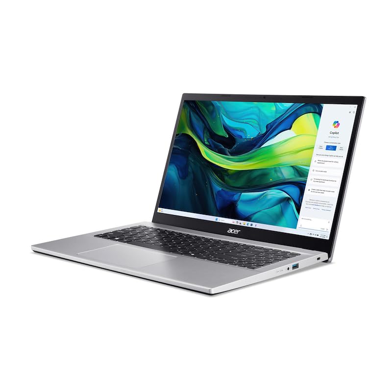 Acer Aspire Go 15 AG15-42P, Ordenador Portátil 15,6" Full HD (AMD Ryzen 5 5625U, 8 GB DDR4 RAM, 512 PCI Express SSD, AMD Radeon Graphics, Windows 11 Home) Plata, Teclado QWERTY Español