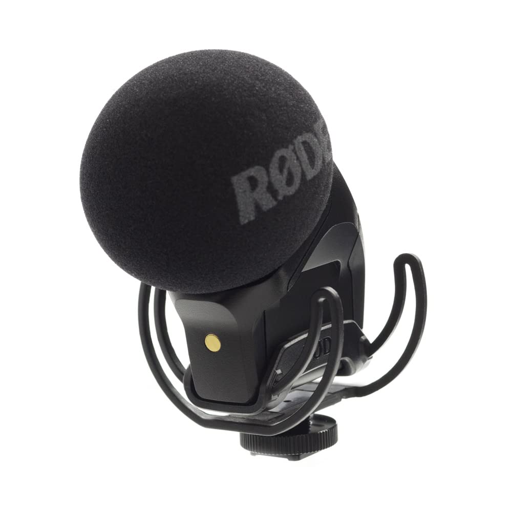 Stereo VideoMic Pro de RØDE - Versátil micrófono estéreo para uso en cámara con dos cápsulas de ½ pulgada en disposición fija X/Y para filmaciones, creación de contenidos y grabación en localizaciones