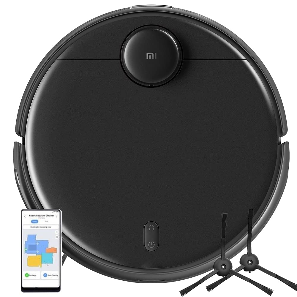 Xiaomi Mi Robot Vacuum-Mop 2 Pro Aspirador Conectado Negro, 3 Modos de Limpieza, batería de 5200 mAh, Compatible con los asistentes de Voz + cepillos Laterales incluidos, versión Francesa