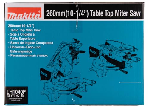 Makita LH1040F - Ingletadora Con Mesa Y Luz 1650W 4800 Rpm Disco 260 Mm 14 Kg